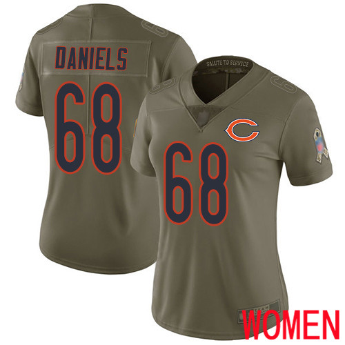 Chicago Bears Limited Olive Women James Daniels Jersey NFL Football #68 2017 Salute to Service